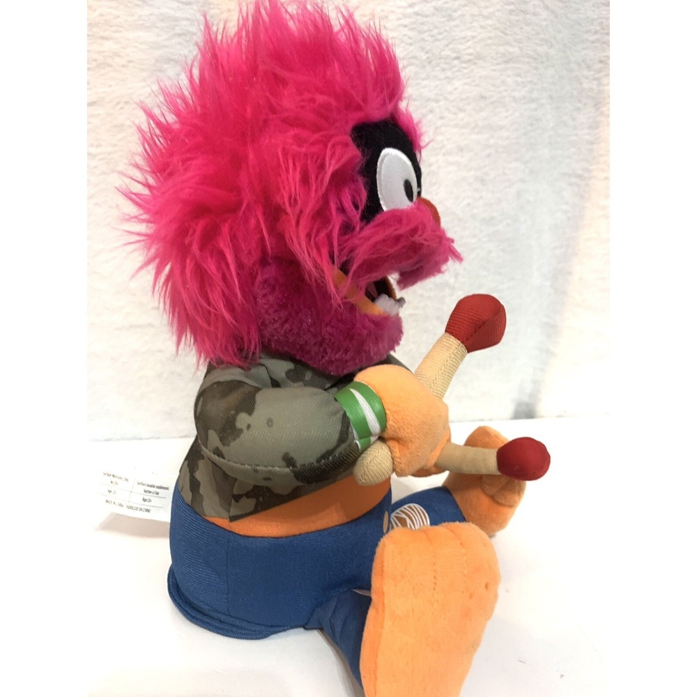 Disney Jr Muppet Babies Rockin "Animal" Plush Toy Stuffed Doll Drums Talks Sings - Picture 6 of 6